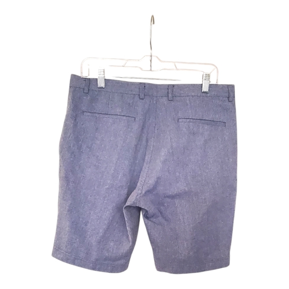 Paisley and Gray Mens Light Blue Twill Flat Front Bermuda Shorts W32 - Picture 2 of 8